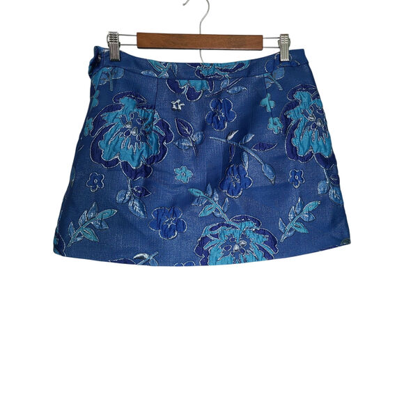 Arianne Elmy Mod Mini Skirt in Monochrome Blue Size Small NWT - Picture 6 of 8